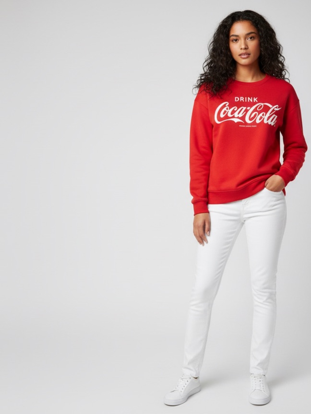 Coca-Cola Red Sweatshirt with White Script Logo